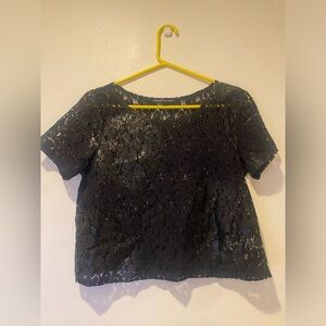 Black lace top